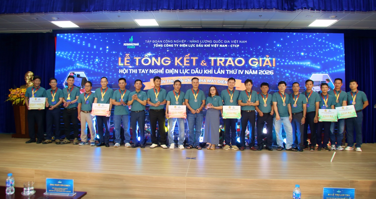 PV Power bế mạc Hội thi tay nghề Điện lực Dầu khí lần thứ IV, năm 2026