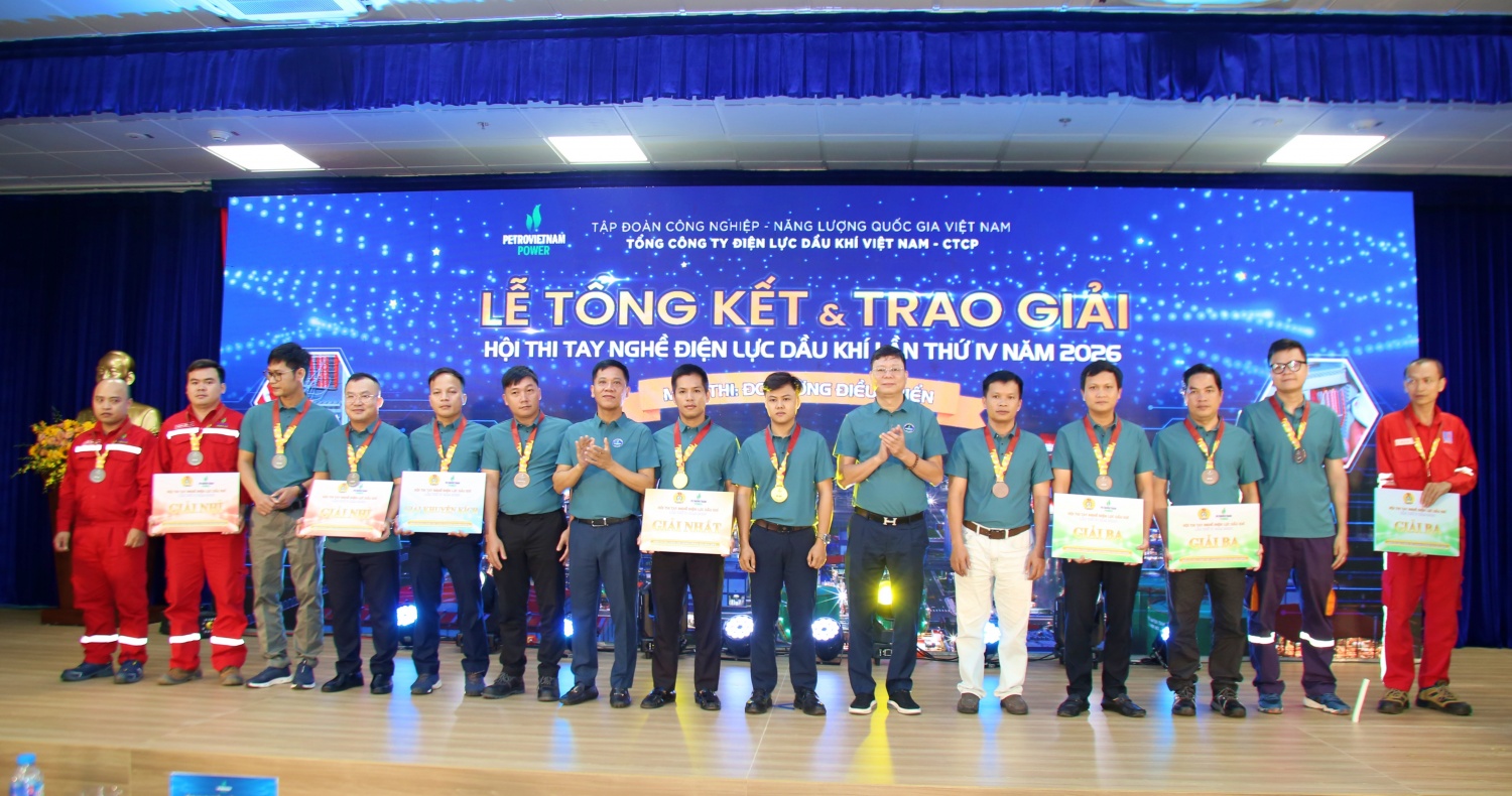 PV Power bế mạc Hội thi tay nghề Điện lực Dầu khí lần thứ IV, năm 2026
