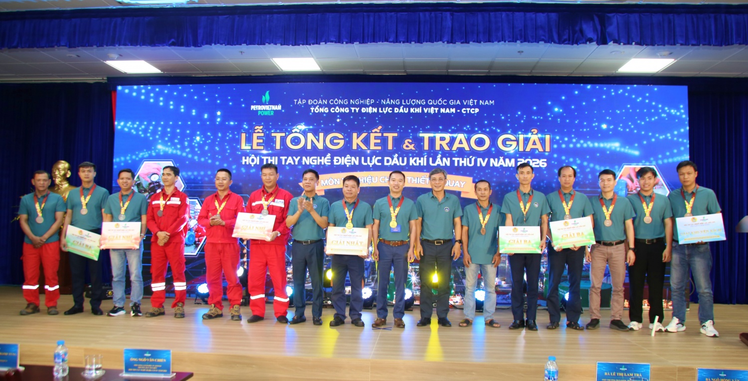 PV Power bế mạc Hội thi tay nghề Điện lực Dầu khí lần thứ IV, năm 2026