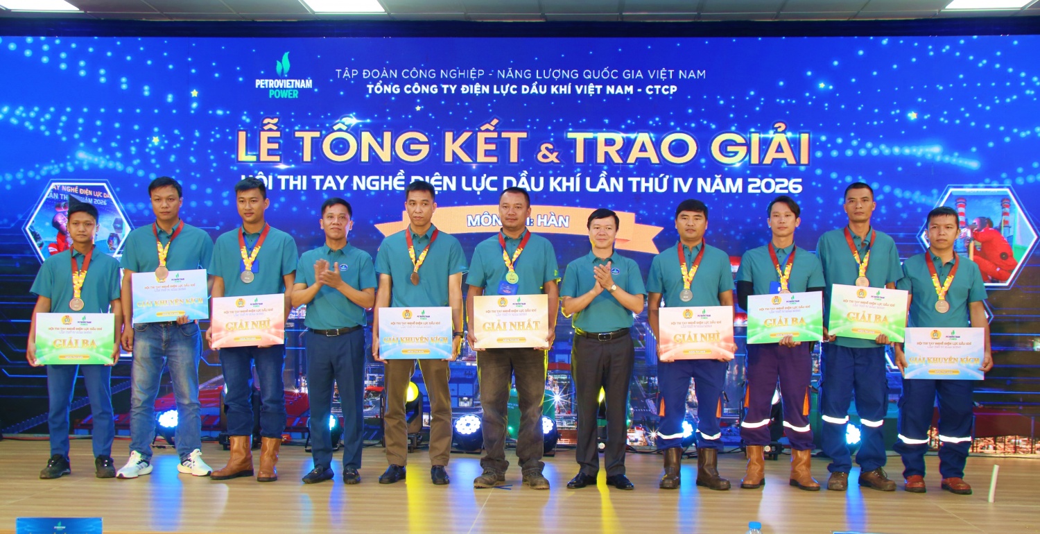 PV Power bế mạc Hội thi tay nghề Điện lực Dầu khí lần thứ IV, năm 2026