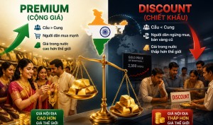 Vàng thủng mốc 4.000 USD rồi hồi phục, Ấn Độ chuyển sang bán cao hơn giá thế giới