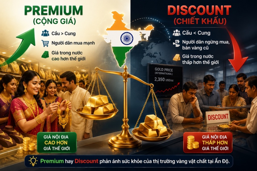 Vàng thủng mốc 4.000 USD rồi hồi phục, Ấn Độ chuyển sang bán cao hơn giá thế giới