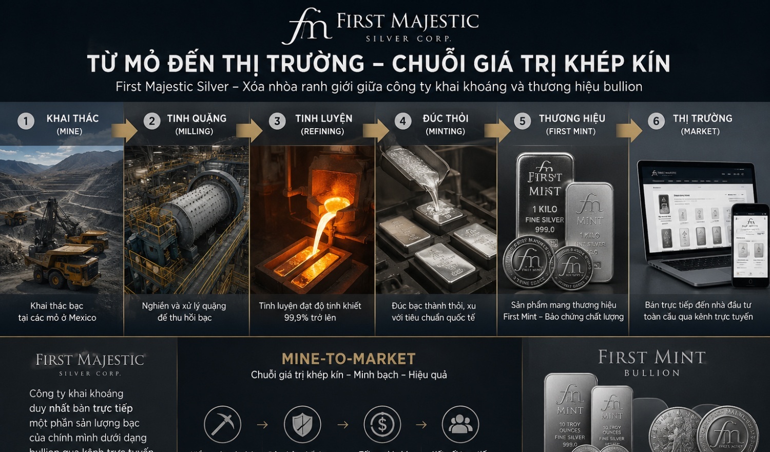 Vàng đảo chiều, bạc bước vào cuộc cách mạng "Mine to Market"