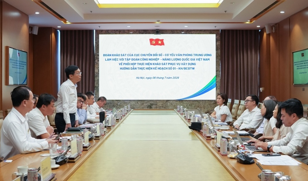 Petrovietnam làm việc với Đoàn khảo sát về tình hình triển khai Nghị quyết số 57-NQ/TW và Kế hoạch số 01-KH/BCĐTW