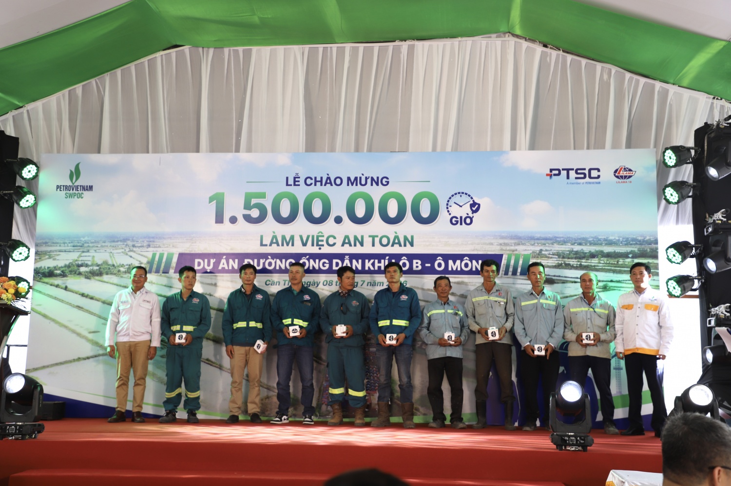 1,5 triệu giờ an toàn – dấu mốc trên công trường đường ống khí Lô B – Ô Môn