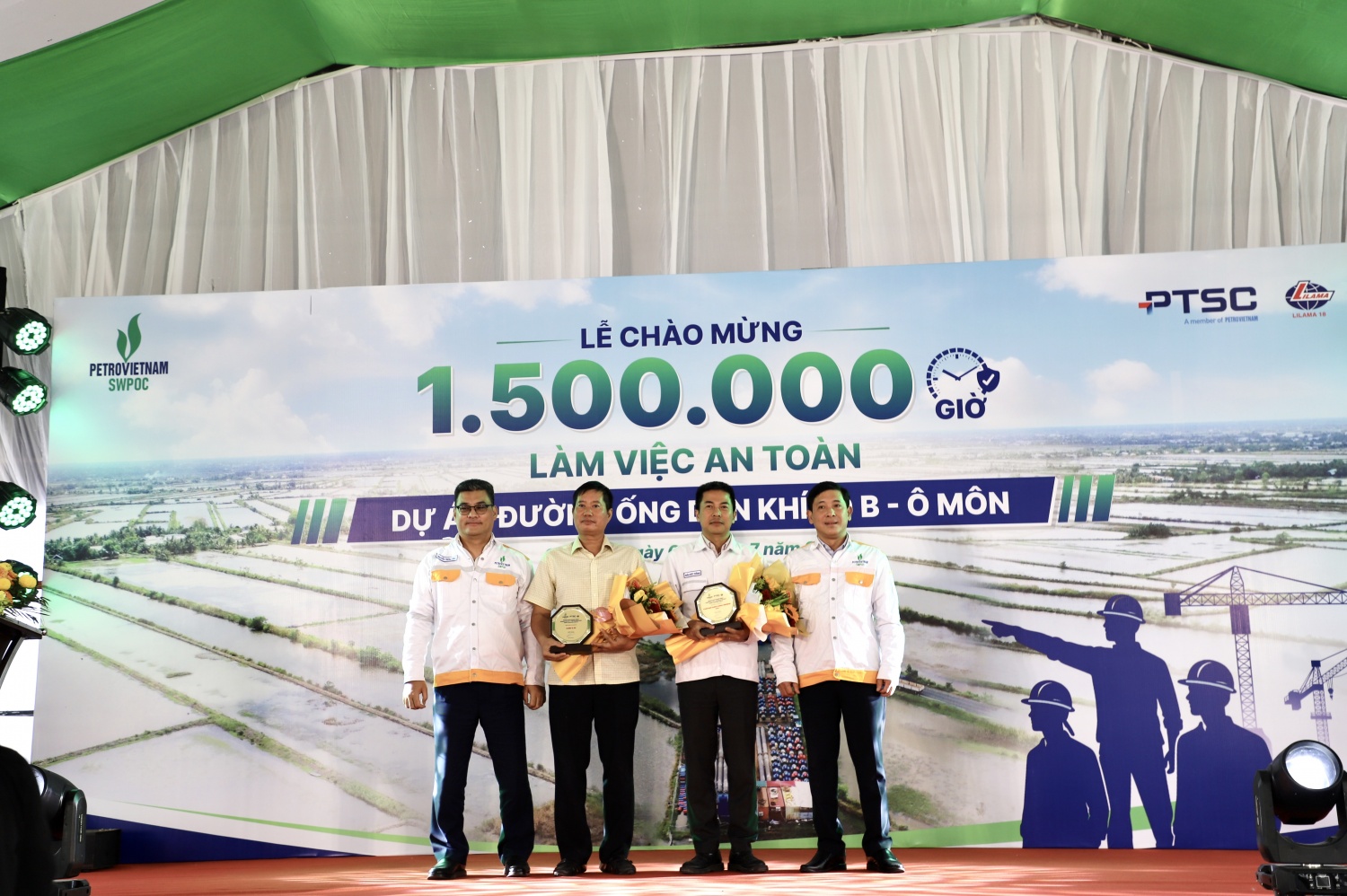 1,5 triệu giờ an toàn – dấu mốc trên công trường đường ống khí Lô B – Ô Môn