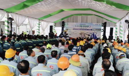 Hợp đồng EPC bờ Dự án đường ống khí Lô B - Ô Môn đạt mốc 1,5 triệu giờ làm việc an toàn