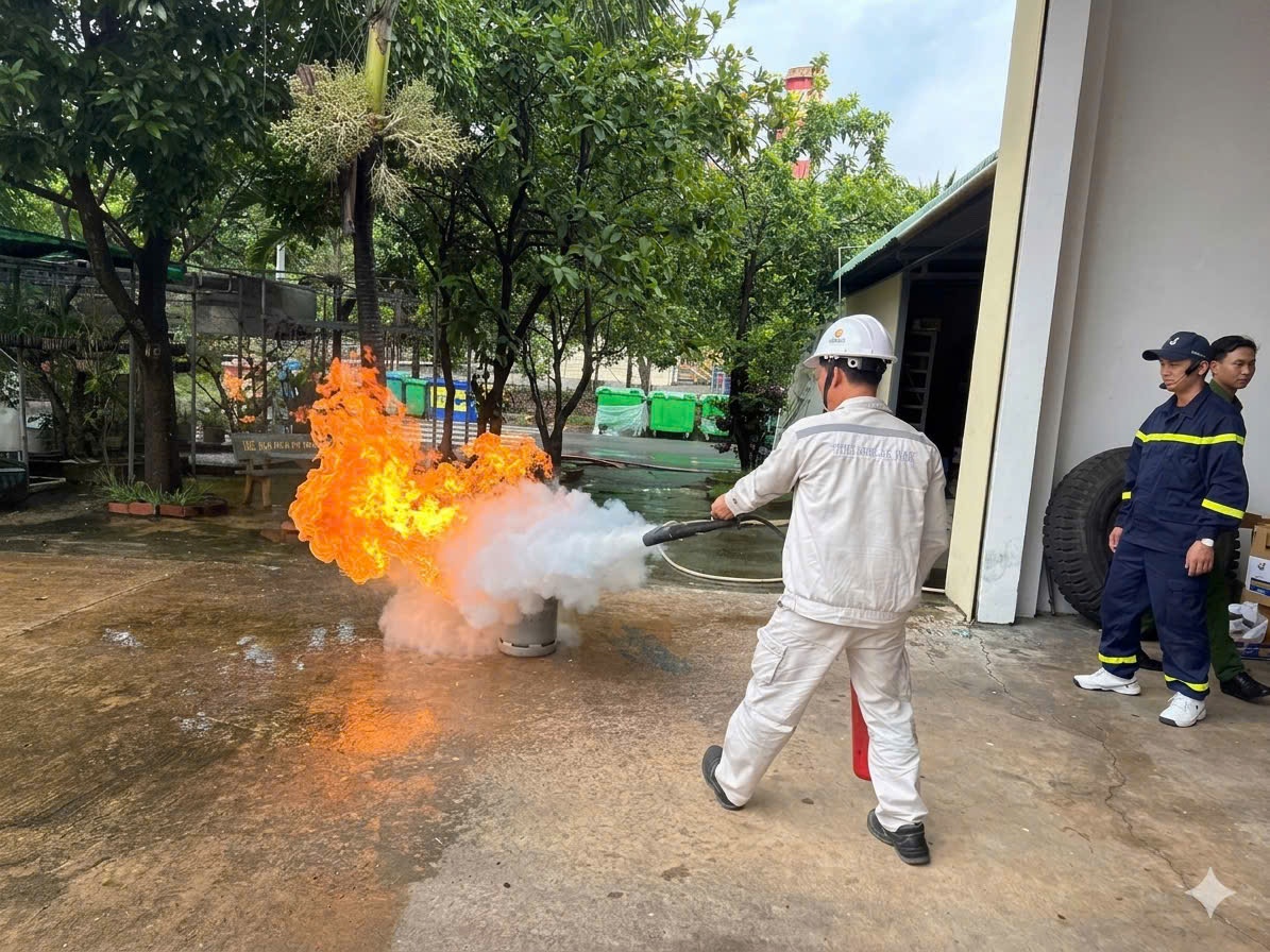 Nhà máy Đạm Cà Mau tổ chức huấn luyện PCCC và CNCH, nâng cao năng lực ứng phó sự cố Nhà máy Đạm Cà Mau tổ chức huấn luyện PCCC và CNCH, nâng cao năng lực ứng phó sự cố