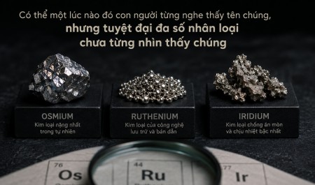 Osmium, Ruthenium và Iridium: Những kim loại quý "vô hình" đầy quyền lực