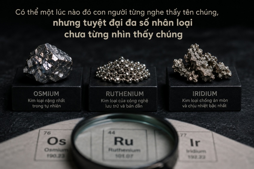 Osmium, Ruthenium và Iridium: Những kim loại quý 