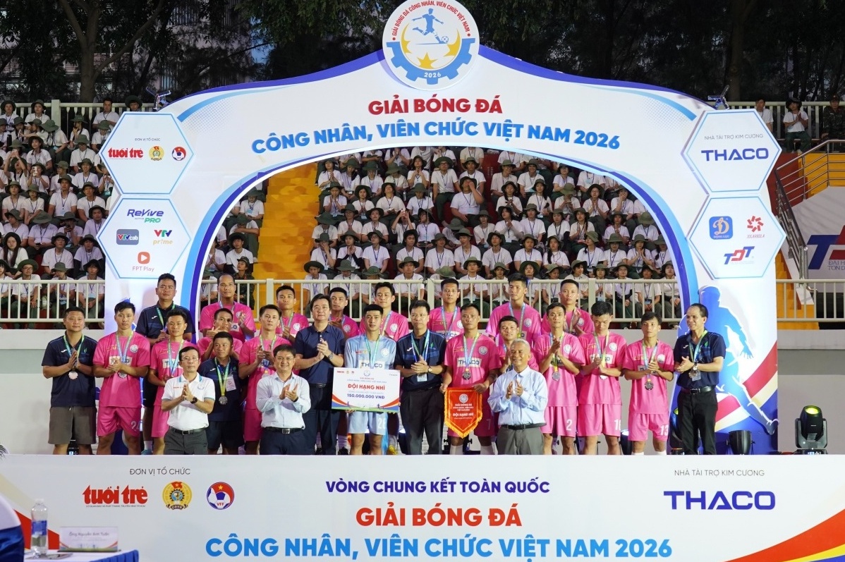 Đội bóng Công đoàn Petrovietnam đạt Huy chương Bạc tại Giải bóng đá công nhân, viên chức Việt Nam 2026