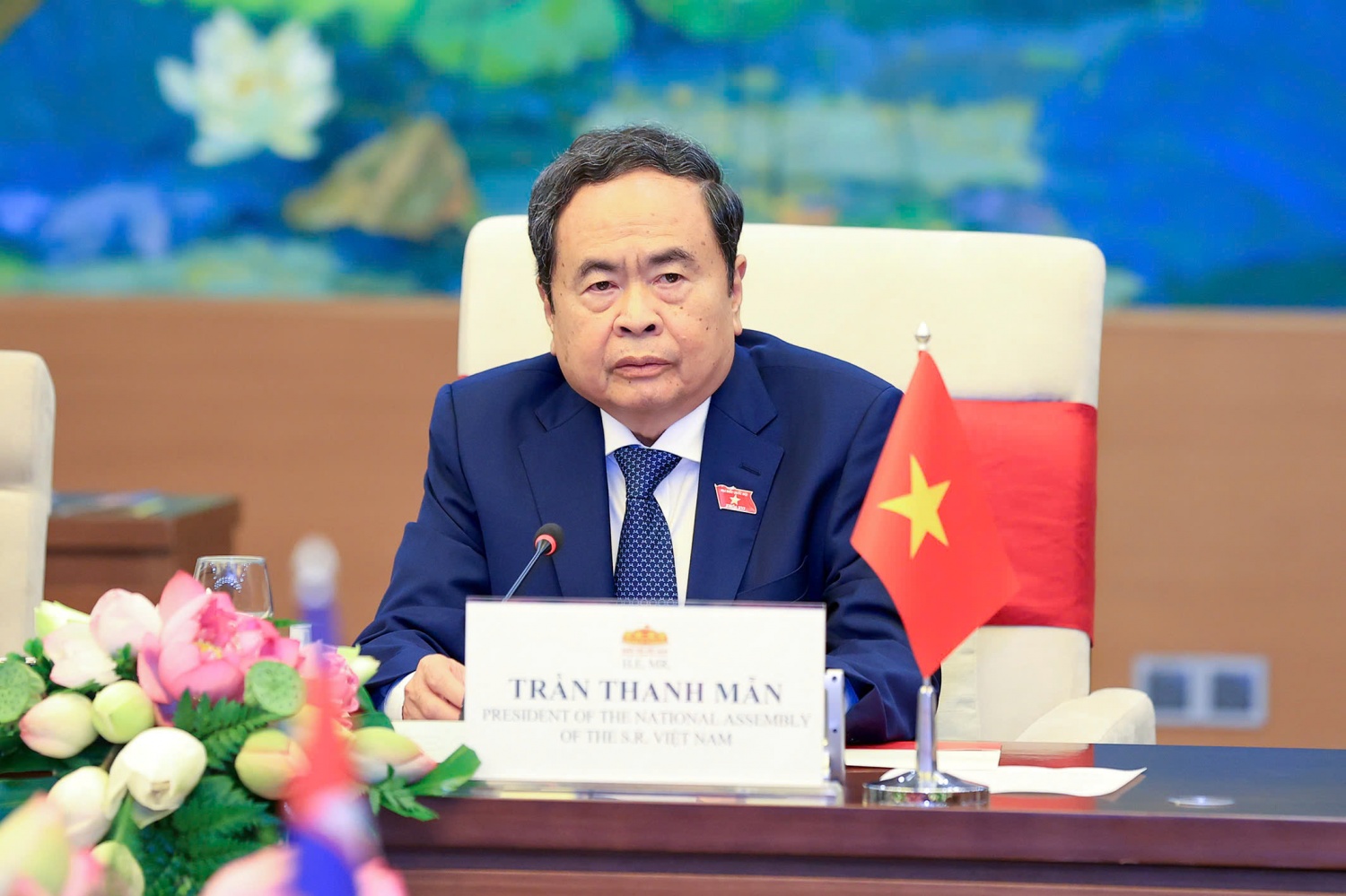 Chủ tịch Quốc hội Trần Thanh Mẫn hội đàm với Chủ tịch Quốc hội Campuchia Samdech Khuon Sudary