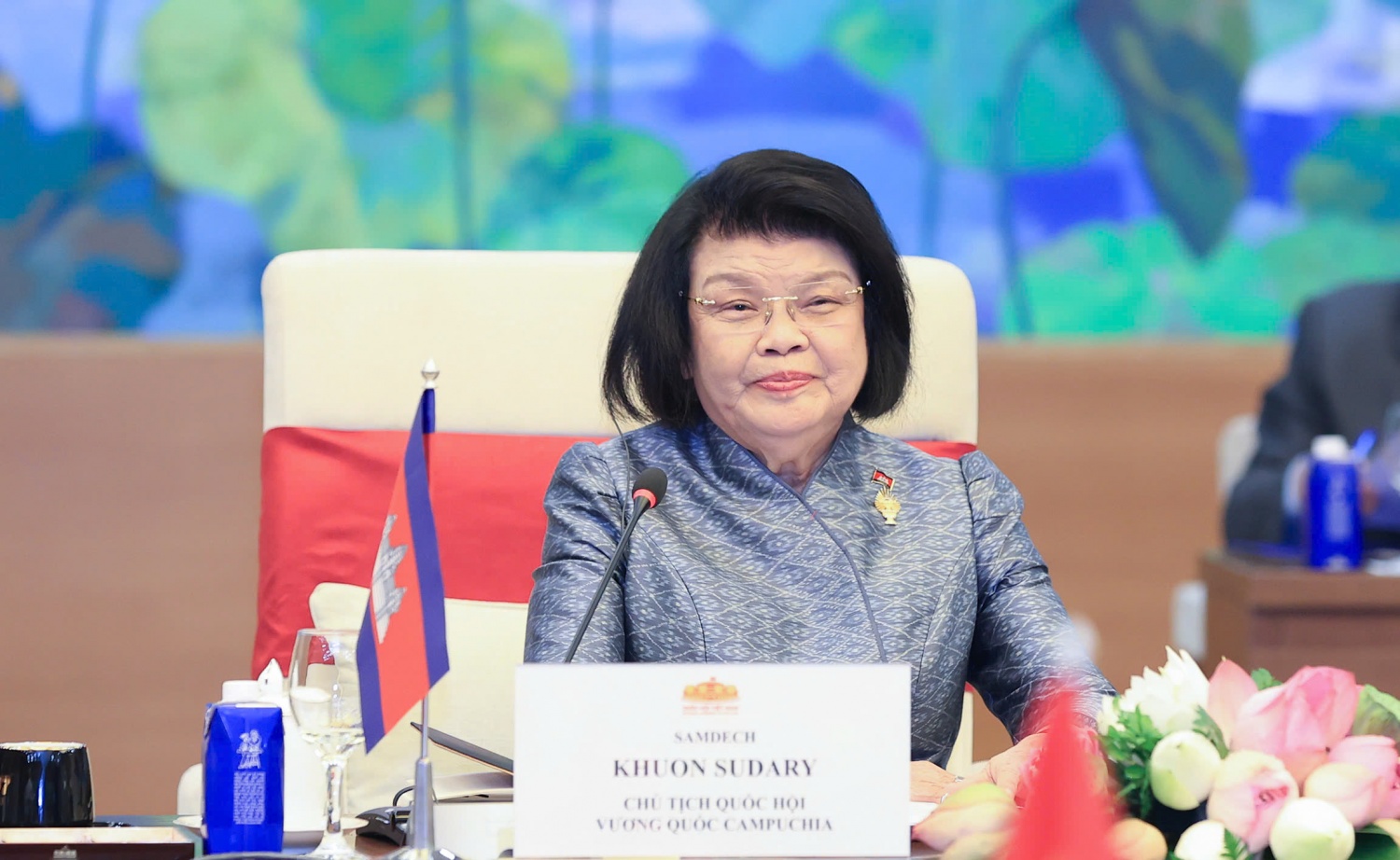 Chủ tịch Quốc hội Trần Thanh Mẫn hội đàm với Chủ tịch Quốc hội Campuchia Samdech Khuon Sudary