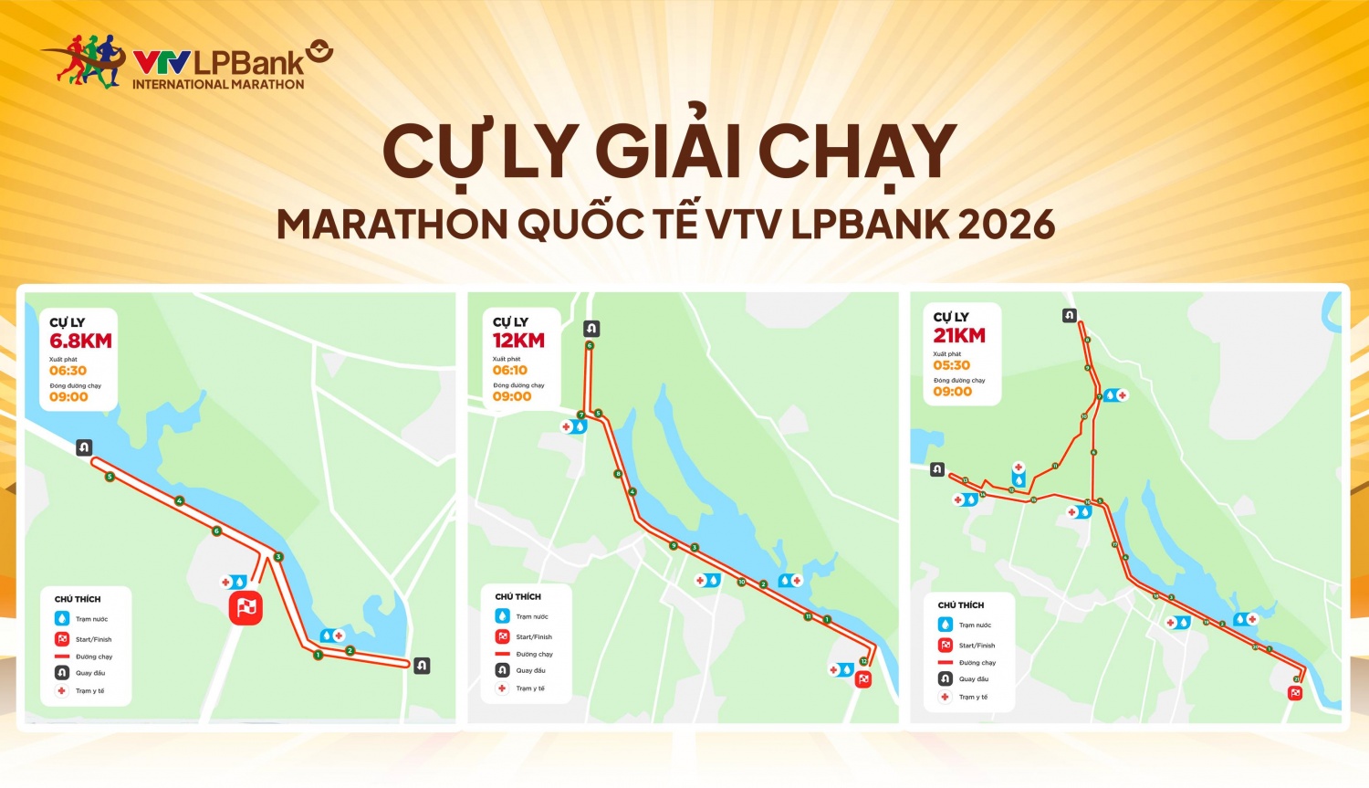 Giải Marathon Quốc tế VTV LPBank 2026 sẽ diễn ra ở cung đường di sản Vân Long