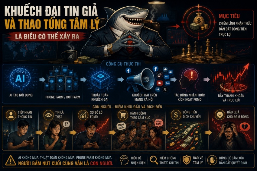 Nếu AI, Phone Farm bị dùng để dẫn dắt dòng tiền?