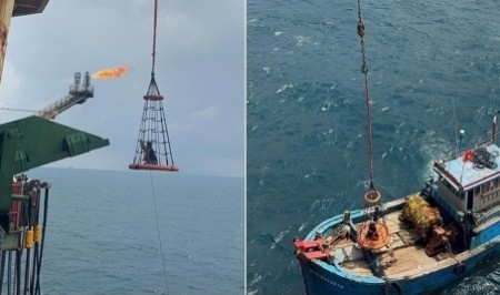 Giàn RP-3 Vietsovpetro kịp thời hỗ trợ, cấp cứu ngư dân gặp nạn trên biển