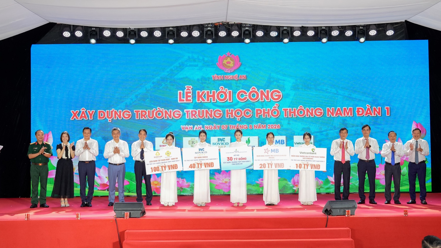 [CHÙM ẢNH] Petrovietnam đồng hành xây dựng Trường THPT Nam Đàn 1, chung tay vun đắp nguồn nhân lực tương lai