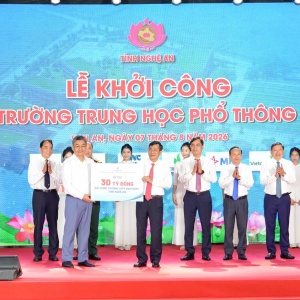 Petrovietnam chung tay cùng Nghệ An xây dựng Trường THPT Nam Đàn 1