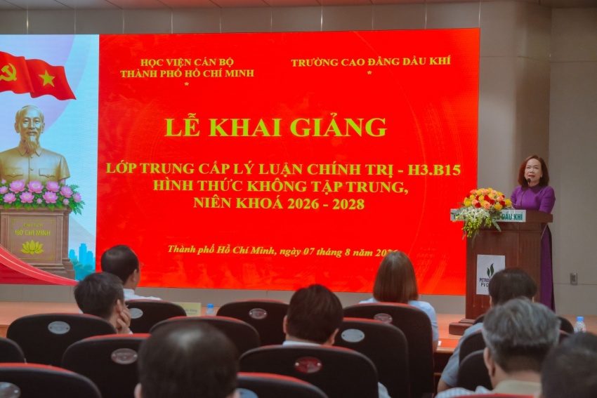 Khai giảng lớp Trung cấp Lý luận chính trị H3.B15 (2026 - 2028), hệ không tập trung PVCollege khai giảng lớp Trung cấp Lý luận chính trị khóa 2026-2028