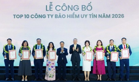 PVI được vinh danh Top 10 Công ty bảo hiểm phi nhân thọ uy tín Việt Nam năm 2026