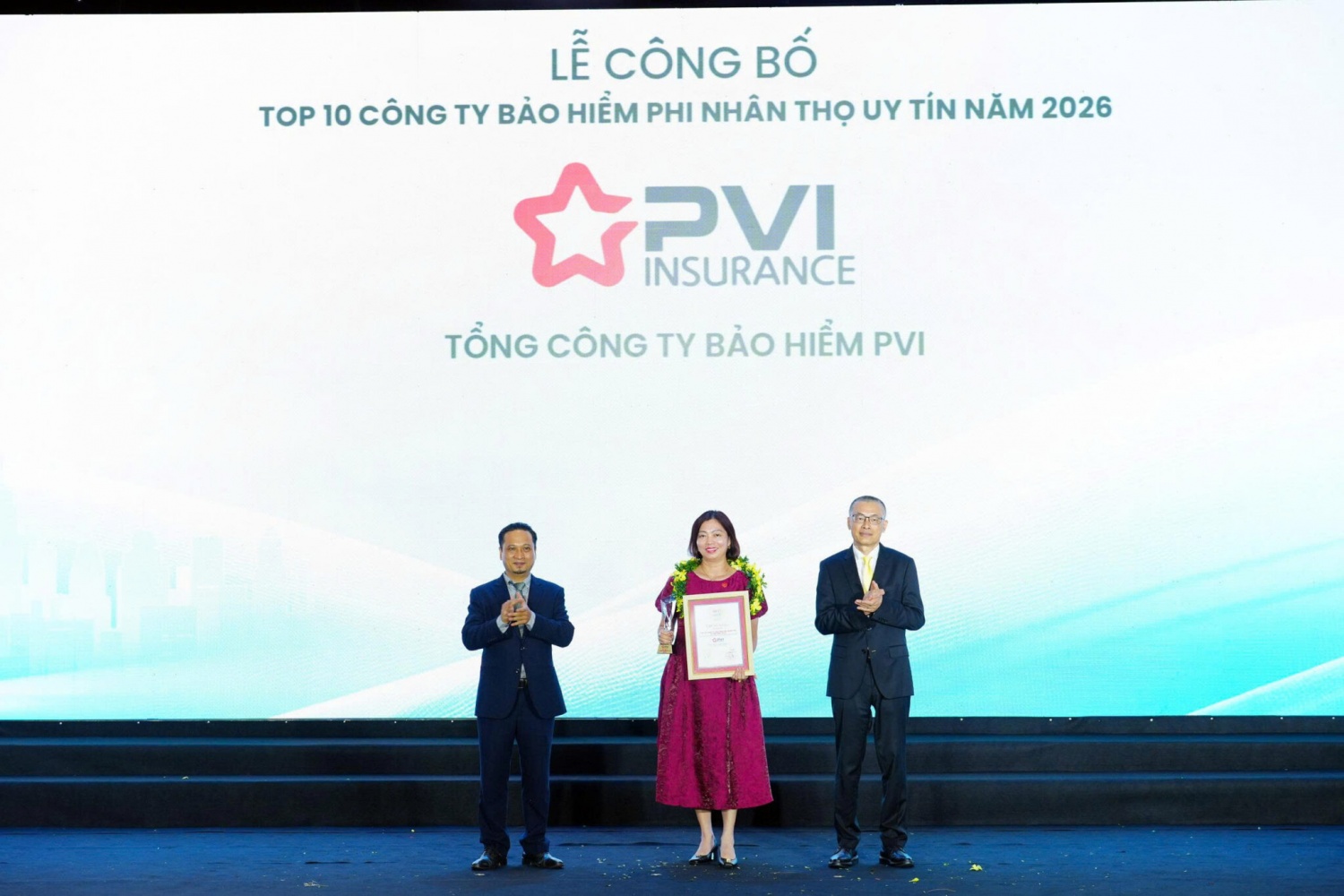 PVI được vinh danh Top 10 Công ty bảo hiểm phi nhân thọ uy tín Việt Nam năm 2026 PVI được vinh danh Top 10 Công ty bảo hiểm phi nhân thọ uy tín Việt Nam năm 2026