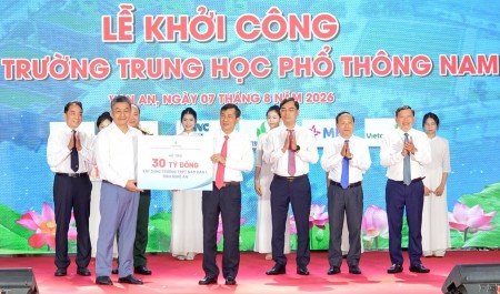 [VIDEO] Petrovietnam chung tay xây dựng Trường THPT Nam Đàn 1, chắp cánh khát vọng tri thức trên quê hương Bác