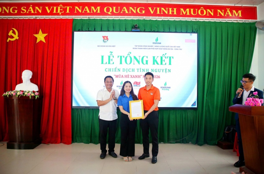 Cụm phối hợp hoạt động Bà Rịa - Vũng Tàu tổng kết Chiến dịch tình nguyện Mùa hè xanh năm 2026