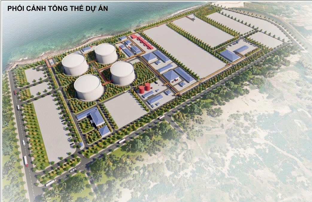 Phối cảnh tổng thể Dự án Kho LNG Bắc Trung Bộ (Kho LNG Vũng Áng) Phối cảnh tổng thể Dự án Kho LNG Bắc Trung Bộ (Kho LNG Vũng Áng)