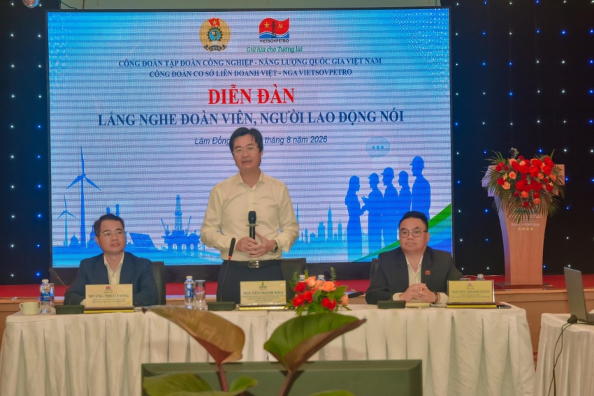 Công đoàn Vietsovpetro tổ chức Diễn đàn “Lắng nghe đoàn viên, người lao động nói”: Đổi mới, thiết thực và đồng hành từ cơ sở Công đoàn Vietsovpetro tổ chức Diễn đàn “Lắng nghe đoàn viên, người lao động nói”: Đồng hành cùng cơ sở