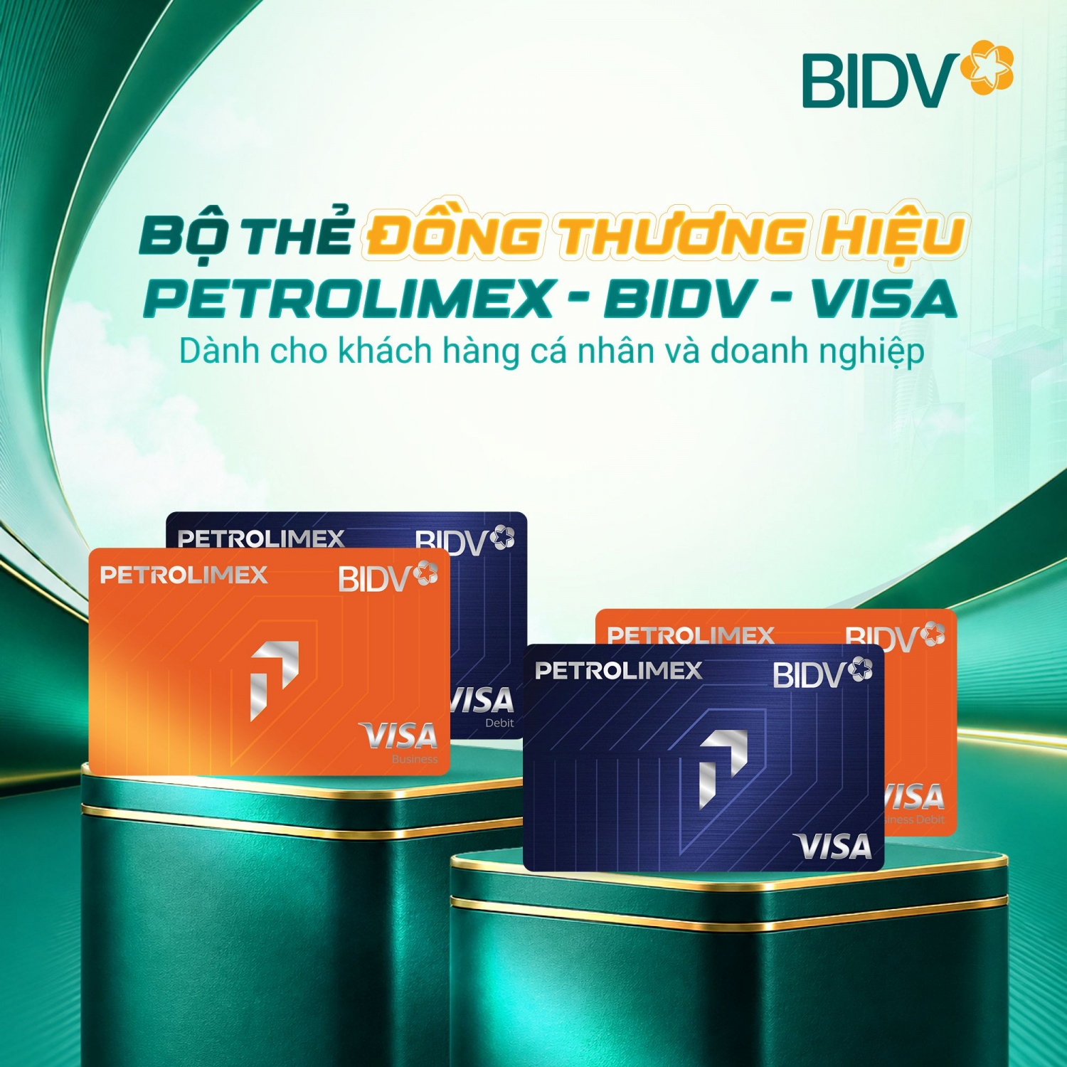 Kết nối hệ sinh thái tài chính - năng lượng với thẻ đồng thương hiệu Petrolimex - BIDV - Visa