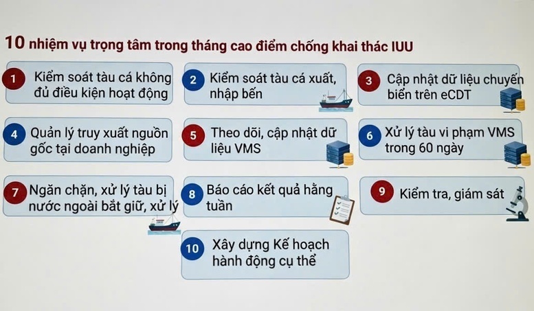 Triển khai tháng cao điểm chống khai thác IUU, quyết tâm gỡ 'Thẻ vàng' trong năm 2026 Triển khai tháng cao điểm chống khai thác IUU, quyết tâm gỡ 'Thẻ vàng' trong năm 2026