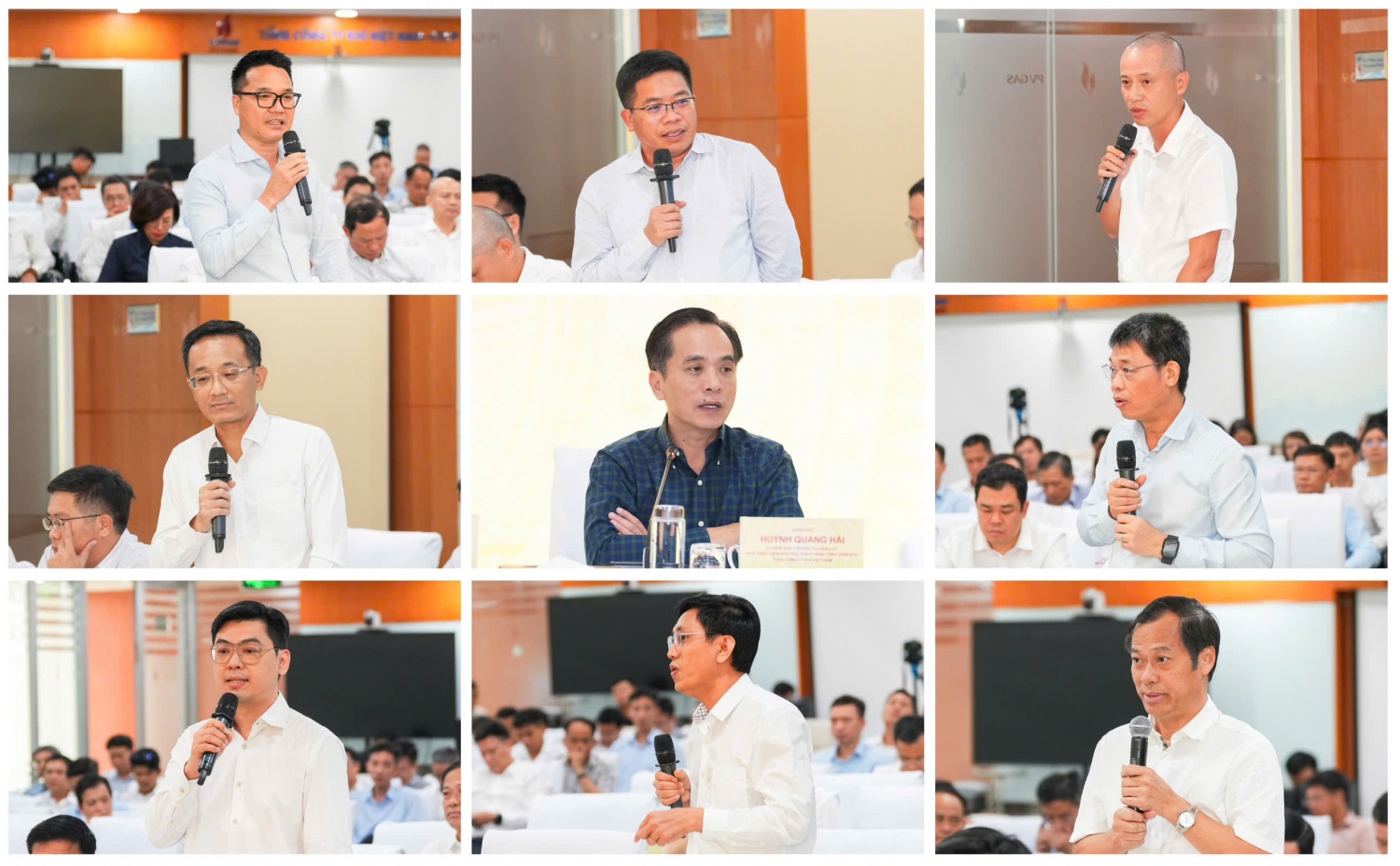 Các thành viên HĐQT, Ban Tổng Giám đốc, Trưởng Ban Kiểm soát, Chủ tịch Công đoàn PV GAS phát biểu tại Hội nghị Các thành viên HĐQT, Ban Tổng Giám đốc, Trưởng Ban Kiểm soát, Chủ tịch Công đoàn PV GAS phát biểu tại Hội nghị
