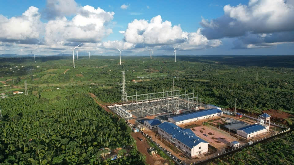Dự án điện gió vốn FDI lớn nhất Đắk Lắk hòa lưới điện quốc gia