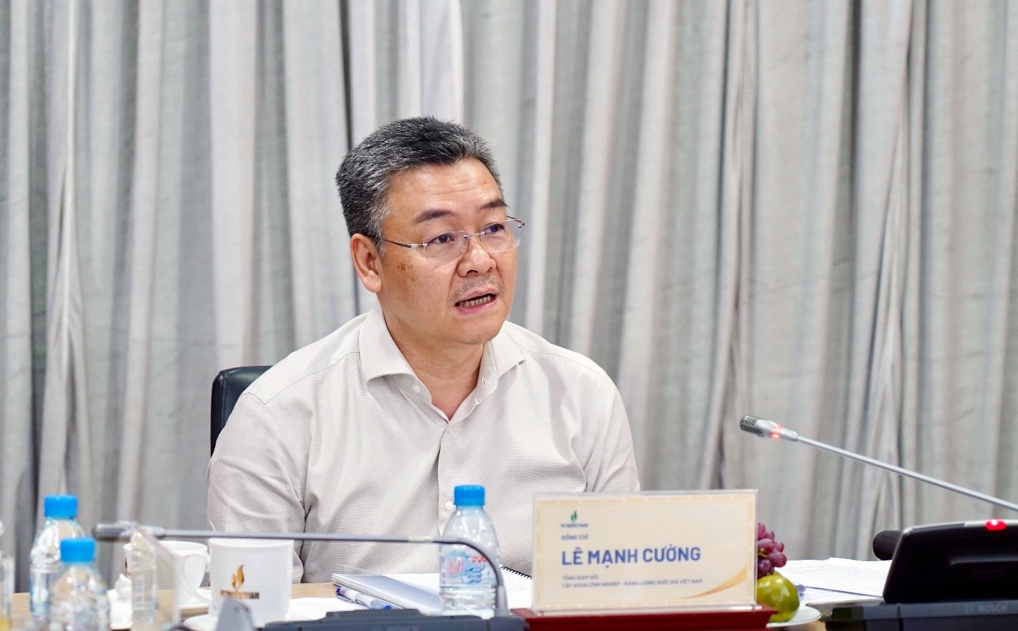 Tổng Giám đốc PETROVIETNAM Lê Mạnh Cường phát biểu chỉ đạo Tổng Giám đốc PETROVIETNAM Lê Mạnh Cường phát biểu chỉ đạo