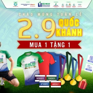 Cà Mau Marathon 2026 - Cúp PETROVIETNAM tung ưu đãi 30% nhân dịp Quốc khánh 2/9