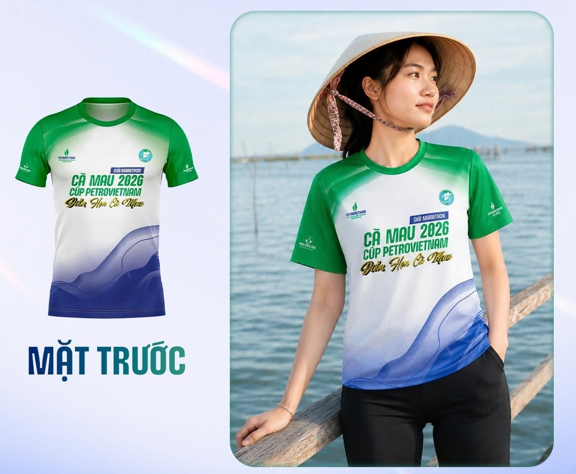 Cà Mau Marathon 2026 - Cúp PETROVIETNAM công bố áo đấu cùng nhiều ưu đãi hấp dẫn