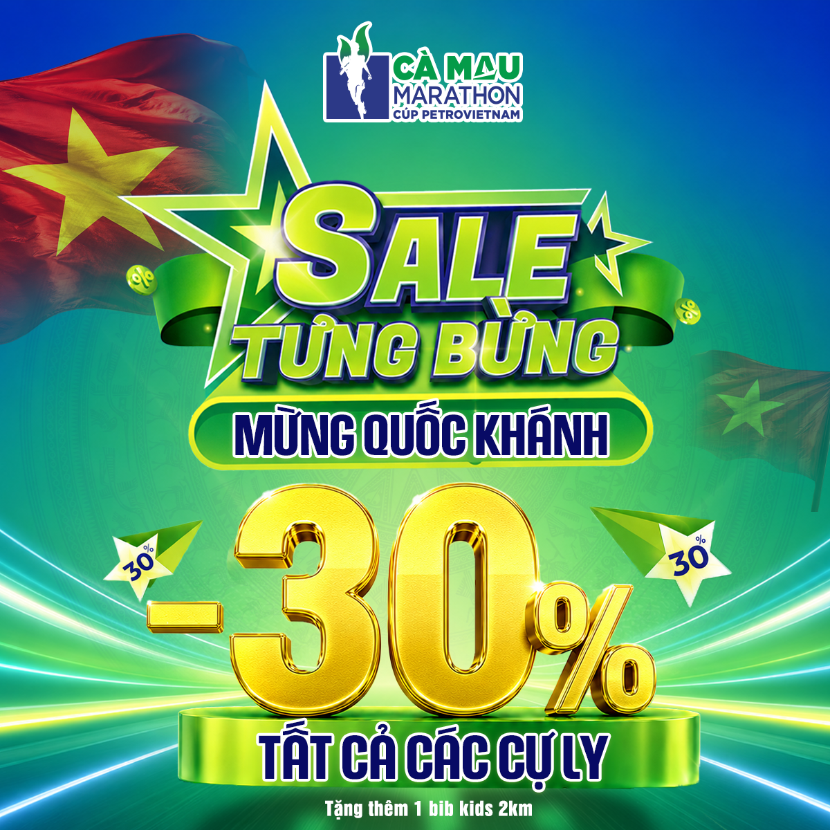 Tuần săn BIB Cà Mau Marathon 2026 - Cúp PETROVIETNAM: Đếm ngược Super Early Bird và ưu đãi dịp 2/9 Tuần săn BIB Cà Mau Marathon 2026 - Cúp PETROVIETNAM: Đếm ngược Super Early Bird và ưu đãi dịp 2/9