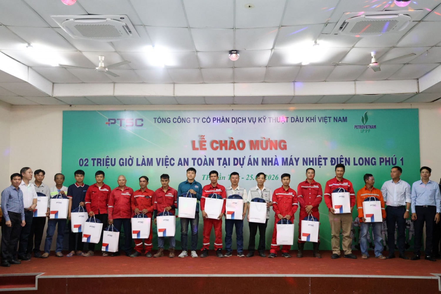 PTSC đạt mốc 2 triệu giờ làm việc an toàn tại Dự án Long Phú 1