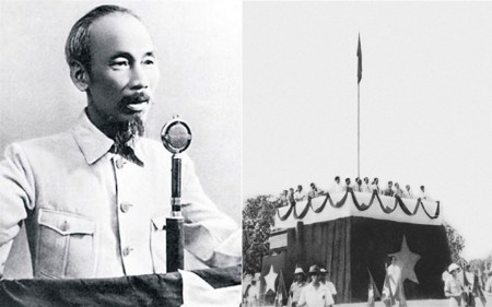 Nghe Tuyên ngôn Độc lập do Chủ tịch Hồ Chí Minh đọc ngày 2/9/1945