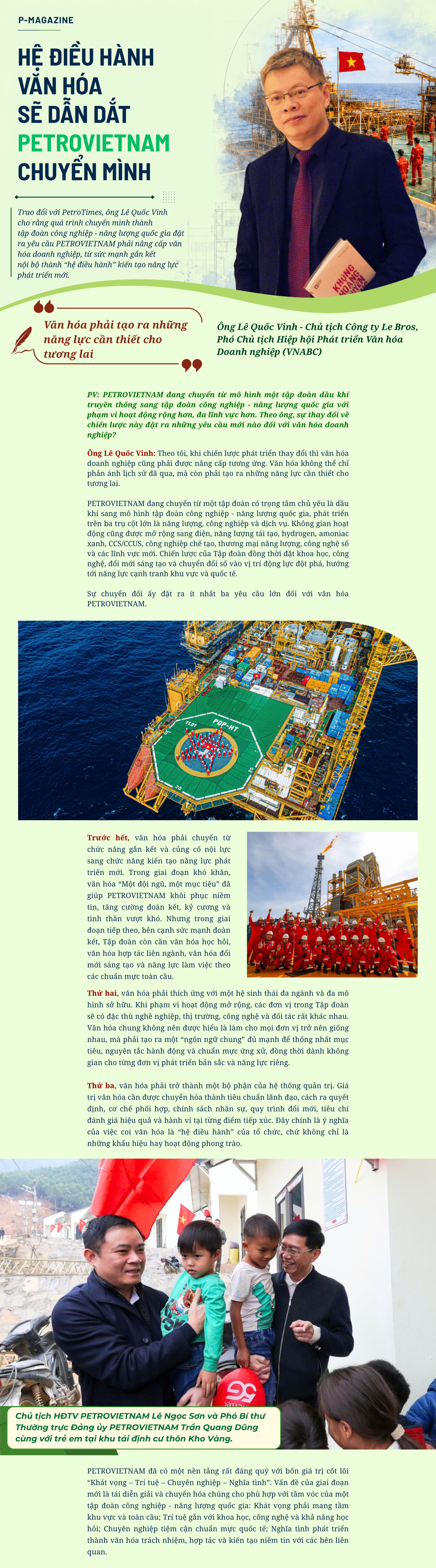 [P-Magazine] Hệ điều hành văn hóa sẽ dẫn dắt PETROVIETNAM chuyển mình