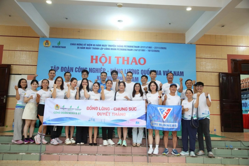Công đoàn Nghiên cứu Khoa học và Đào tạo bùng nổ sức trẻ, thắt chặt đoàn kết tại Hội thao PETROVIETNAM 2026