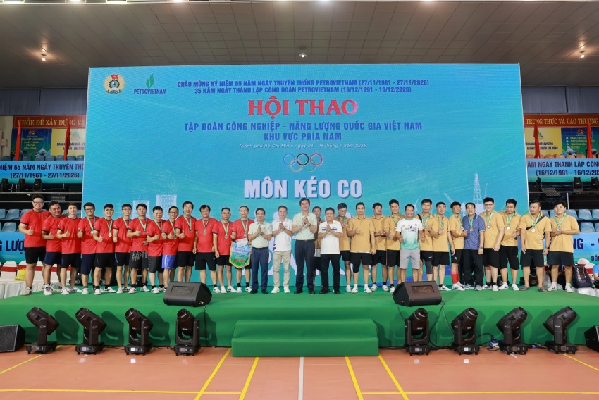 Bùng nổ cảm xúc với môn kéo co tại Hội thao PETROVIETNAM 2026 khu vực phía Nam