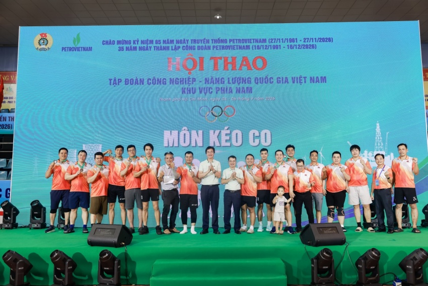 Bùng nổ cảm xúc với môn kéo co tại Hội thao PETROVIETNAM 2026 khu vực phía Nam
