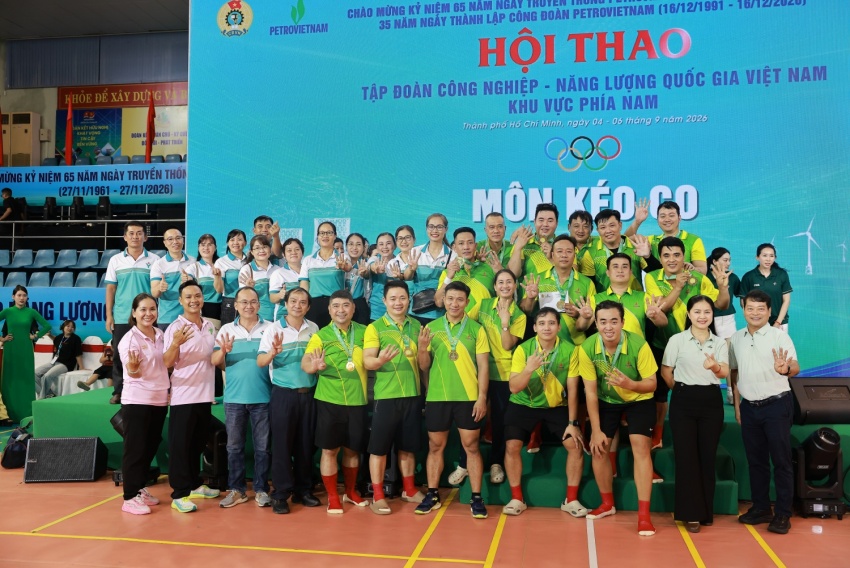 Bùng nổ cảm xúc với môn kéo co tại Hội thao PETROVIETNAM 2026 khu vực phía Nam
