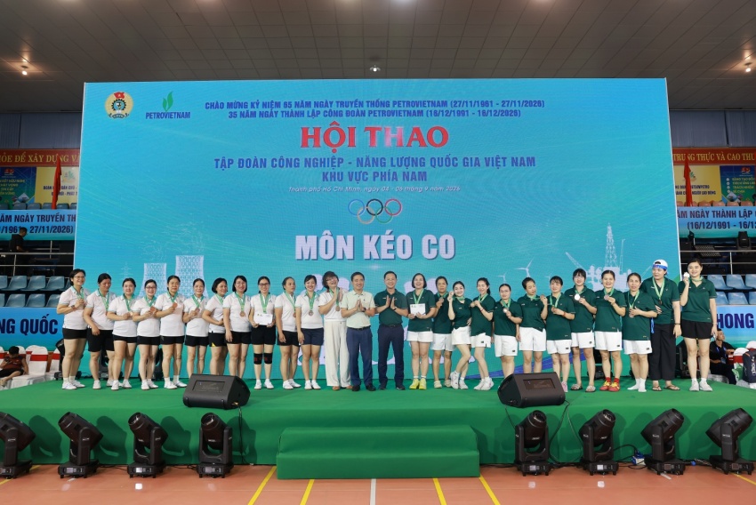 Bùng nổ cảm xúc với môn kéo co tại Hội thao PETROVIETNAM 2026 khu vực phía Nam
