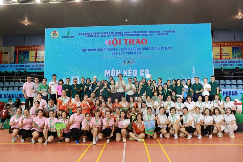 Bùng nổ cảm xúc với môn kéo co tại Hội thao PETROVIETNAM 2026 khu vực phía Nam