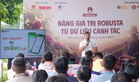 Nâng giá trị Robusta từ dữ liệu canh tác trên ứng dụng 2Nông