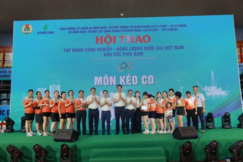 Bùng nổ cảm xúc với môn kéo co tại Hội thao PETROVIETNAM 2026 khu vực phía Nam