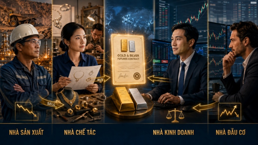 Ai đang mua bán giá vàng, giá bạc của ngày mai?