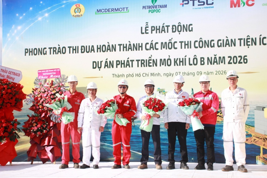 XNXL Vietsovpetro phát động thi đua cao điểm hoàn thành Giàn tiện ích và nhà ở Dự án Lô B